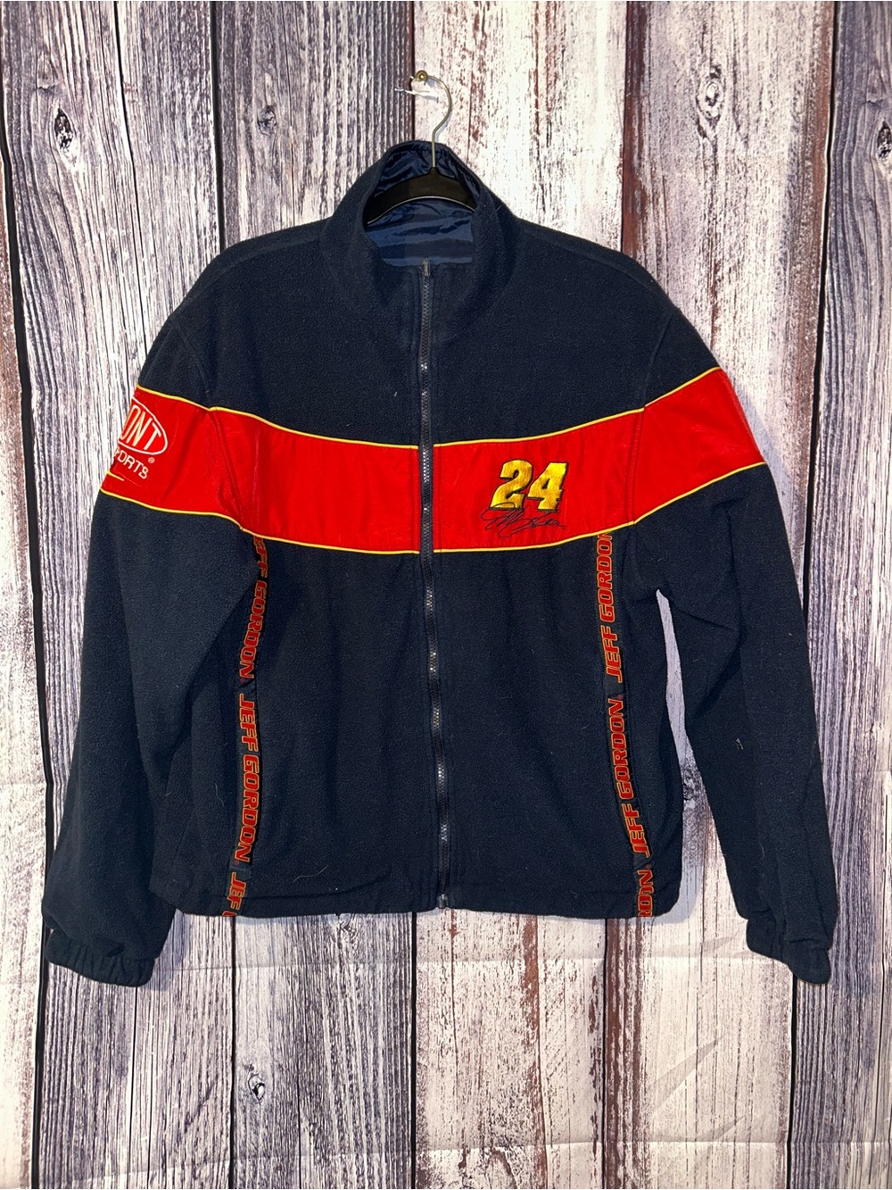 Vintage Nascar Jeff Gordon Jacket #24 Signature Reversible Womens Size Large